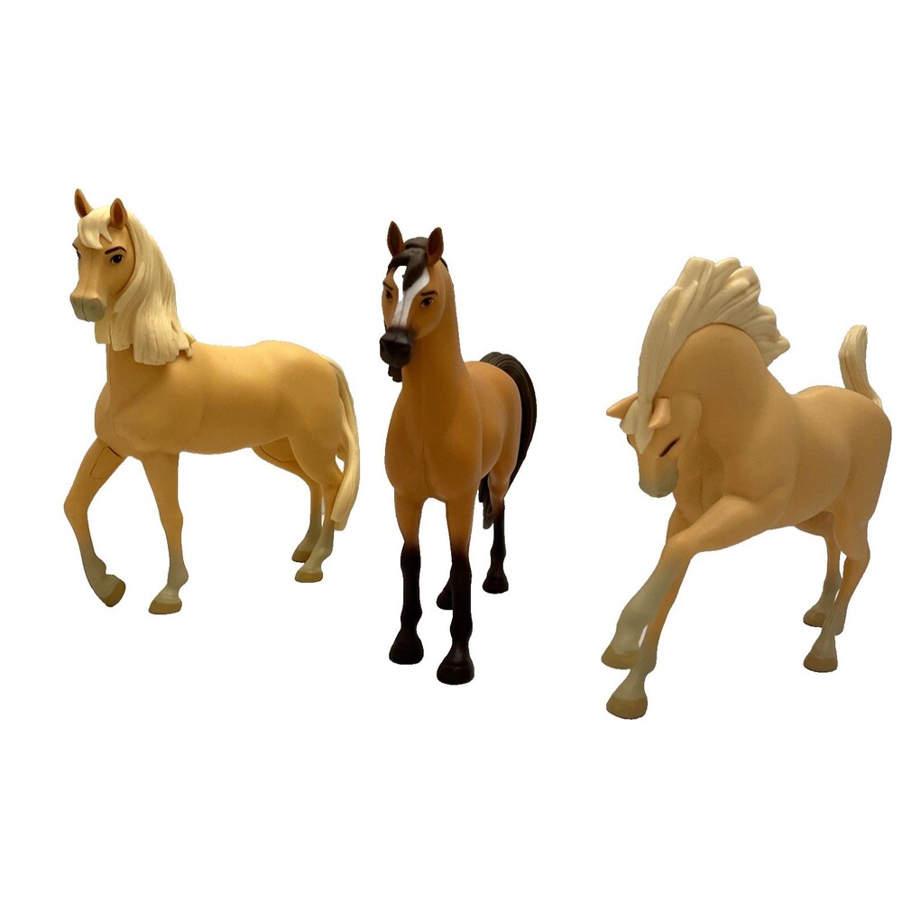 Dreamworks Spirit Riding Free 7" Horses Chica Linda & Spirit & Palomino Lot Of 3
